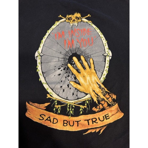Vintage‎ 1991 Metallica Sad But True Pushead Shirt Rare Double Sided Single - Picture 2 of 10